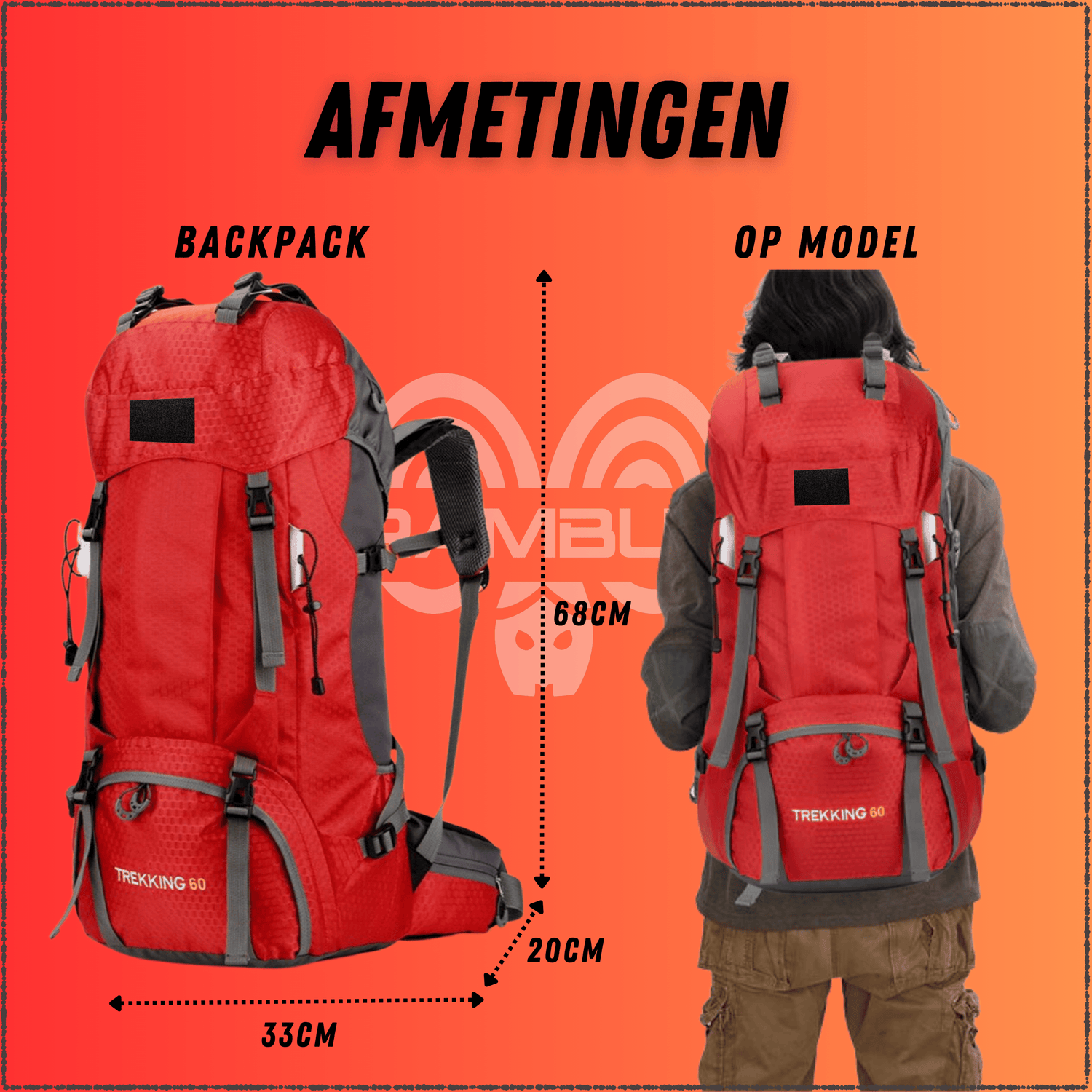 Backpack Adventure 60L Rood