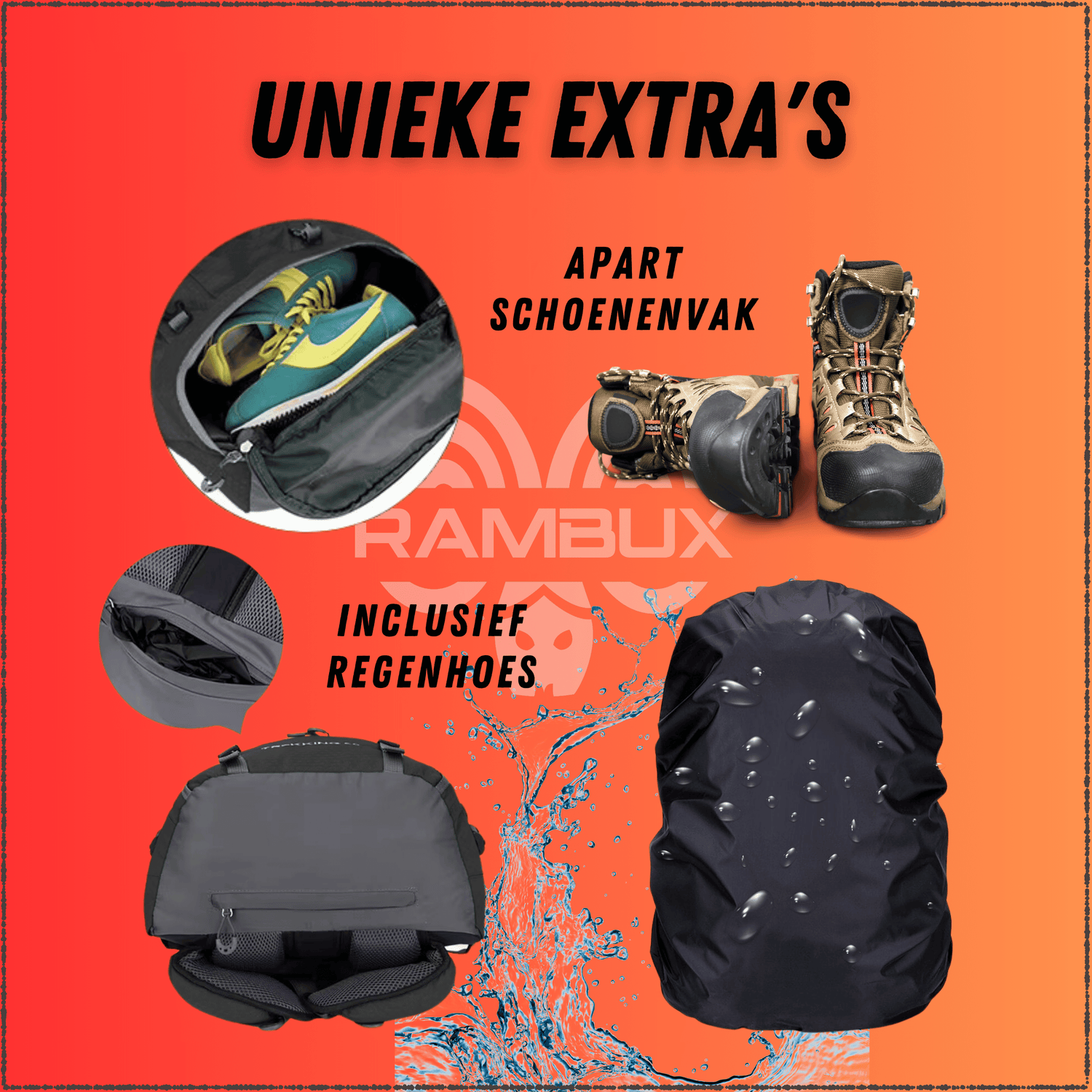 Backpack Adventure 60L Rood