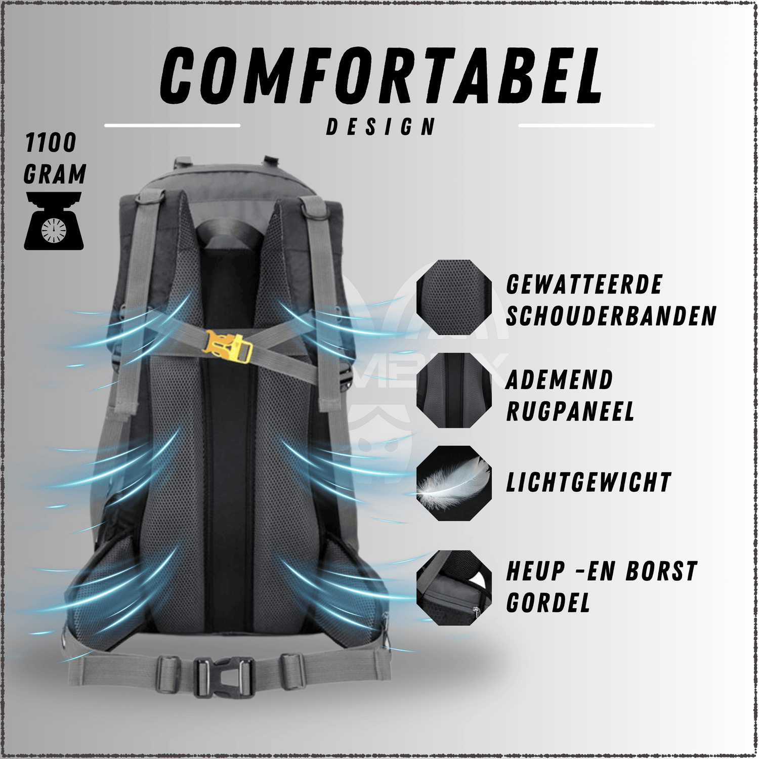 Backpack Adventure 60L Zwart