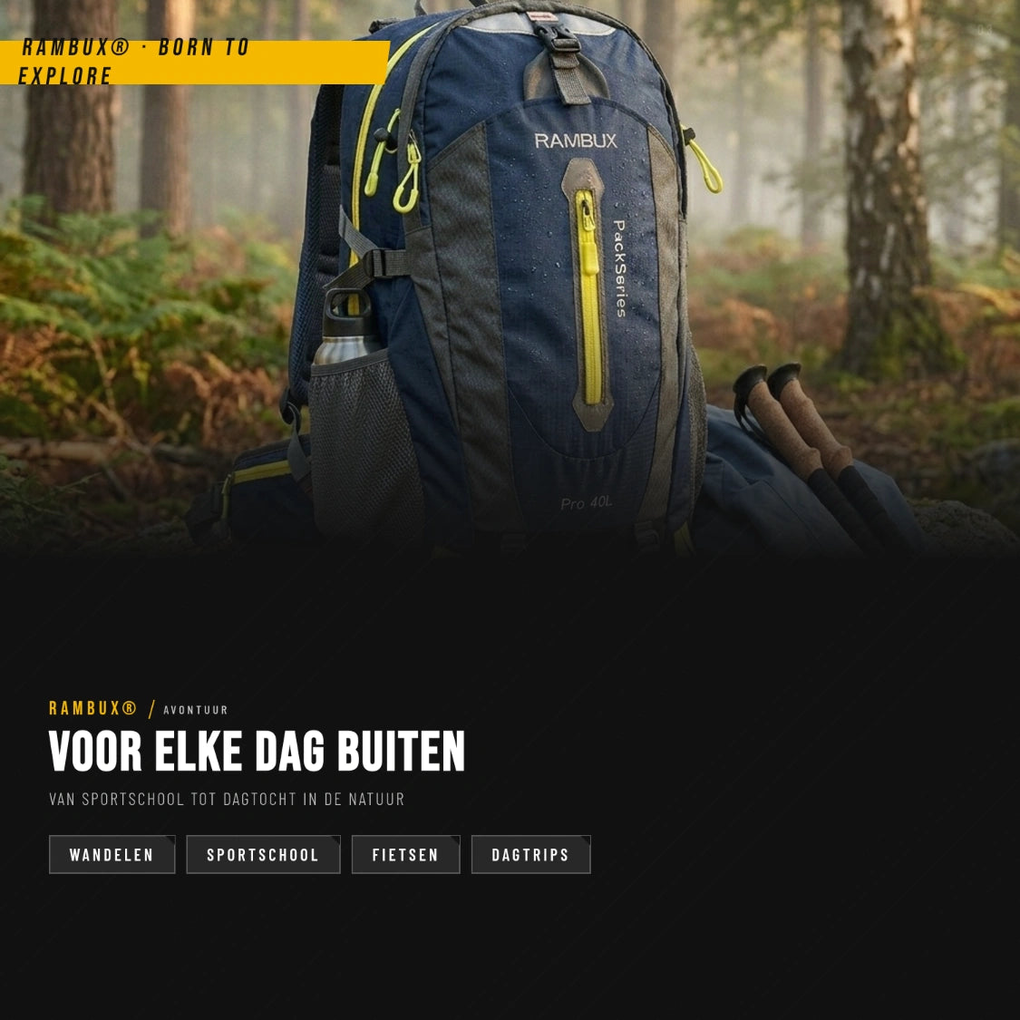 RAMBUX® 40L Rugzak Dames - Marineblauw