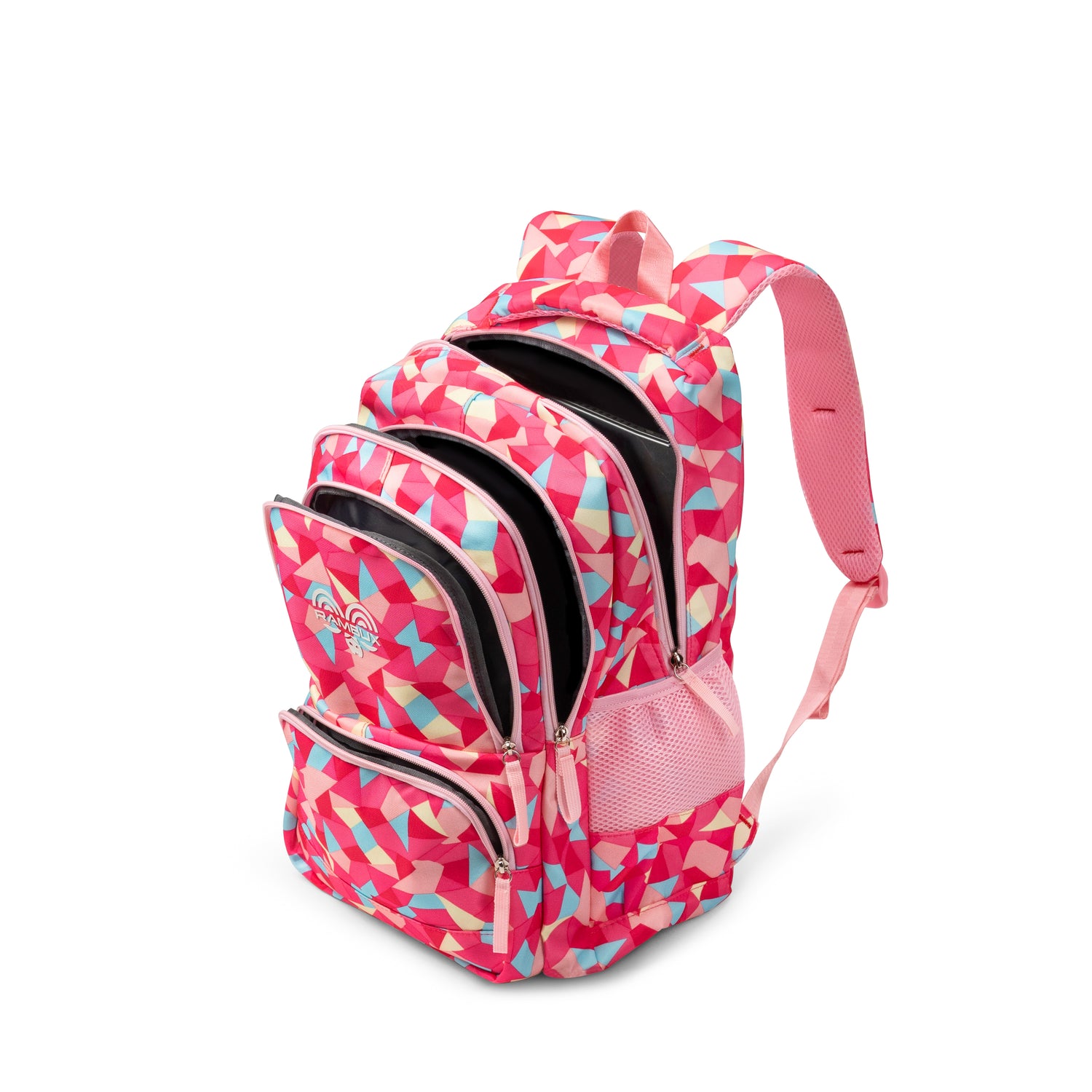 Schooltas Set - Rozerood Abstract - 3-delig RAMBUX