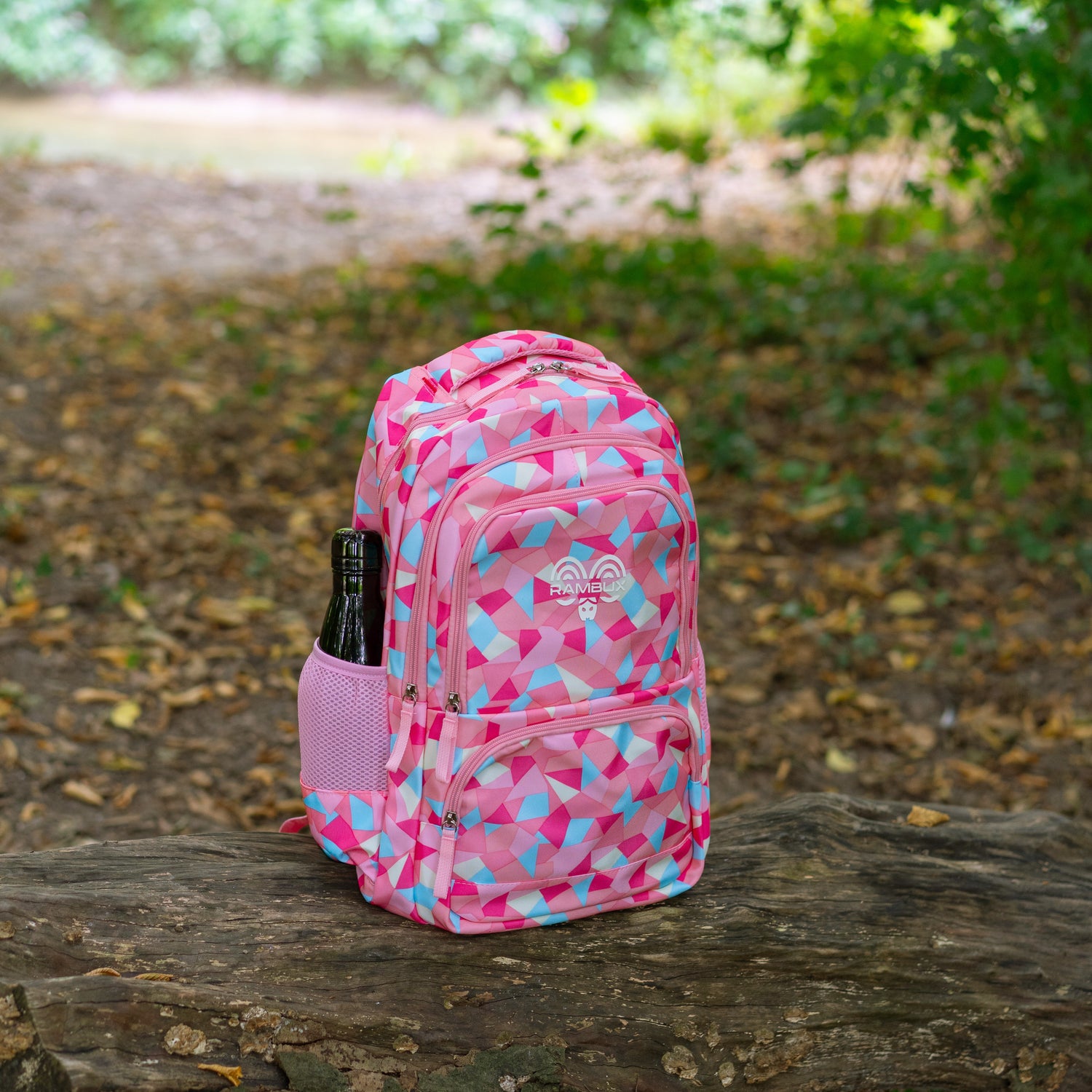 Schooltas Set - Roze Abstract - 3-delig RAMBUX