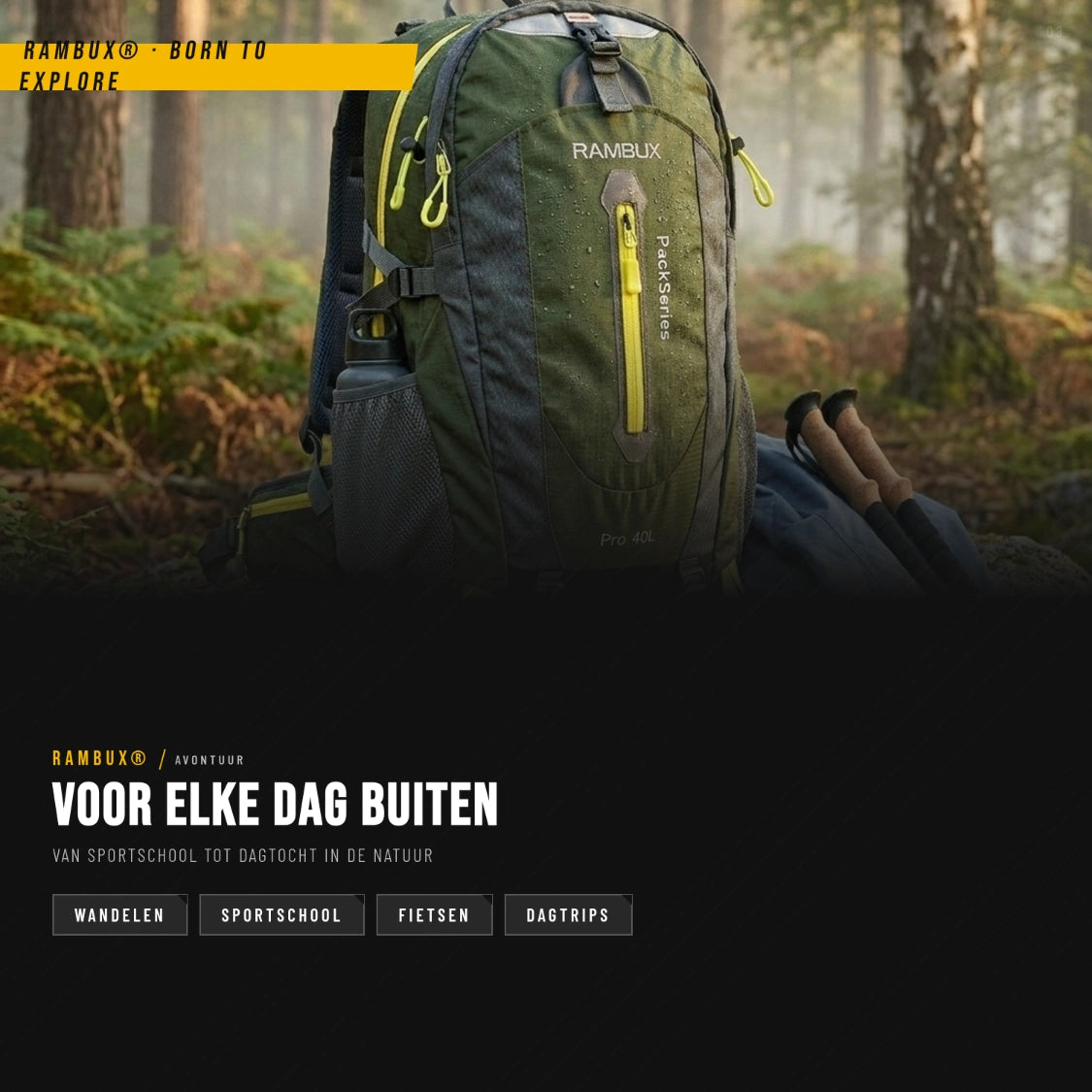 RAMBUX® 40L Rugzak Dames - Legergroen