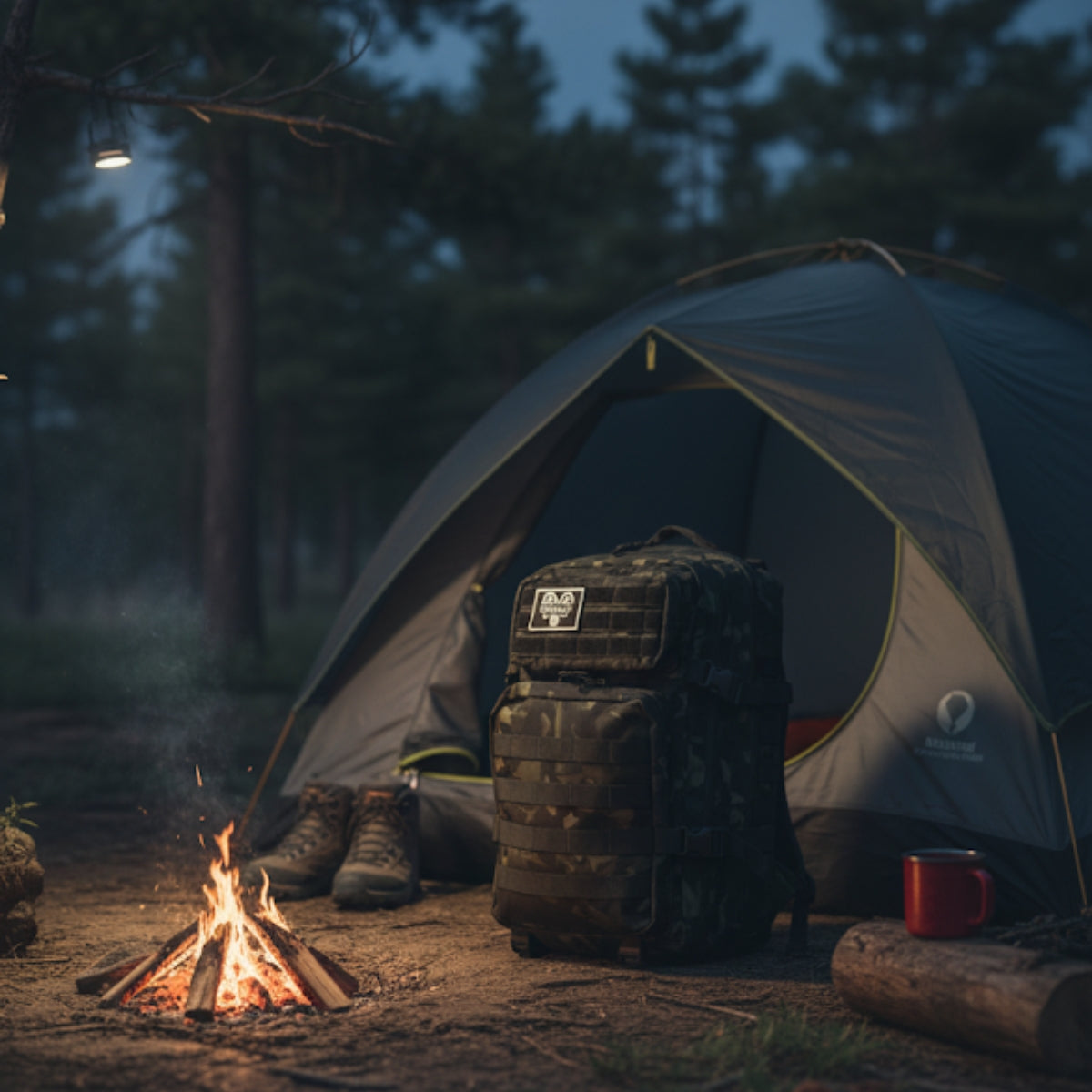 Backpack 45L Camo Zwart RAMBUX