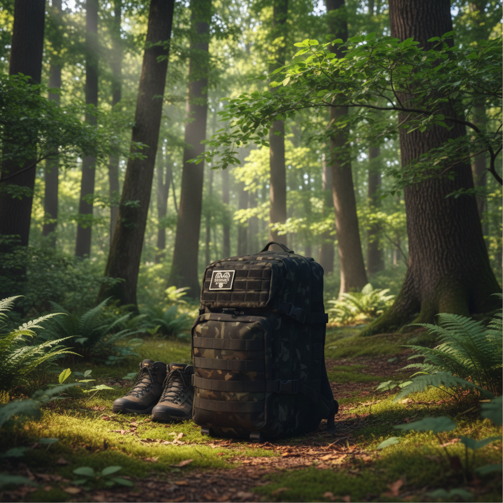45L Tactische Rugzak Camouflage Zwart