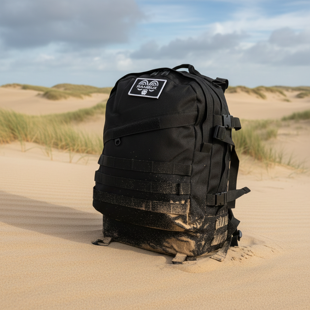RAMBUX® Backpack 55L Zwart – Grote Rugzak voor Reizen & Avontuur