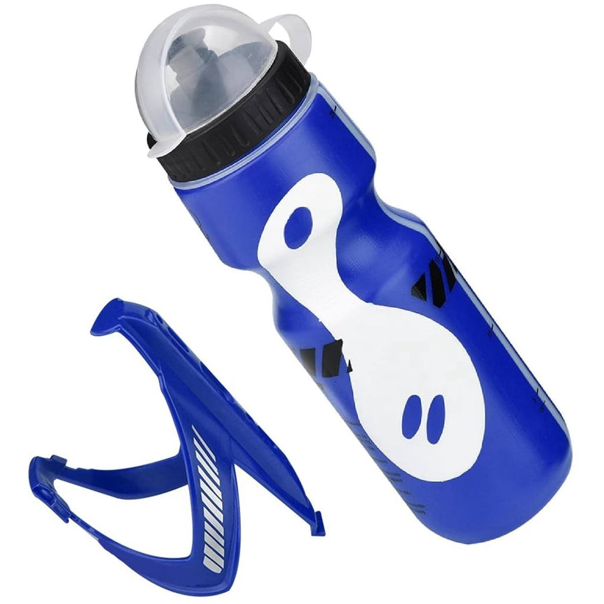 Bidon met Bidonhouder - Blauw-Wit - 650 mL RAMBUX
