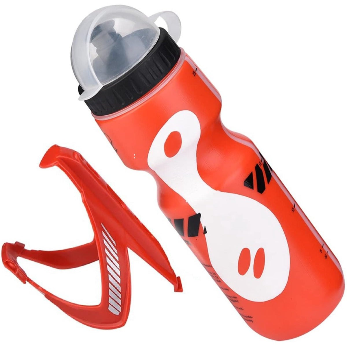 Bidon met Bidonhouder - Rood-Wit - 650 mL RAMBUX