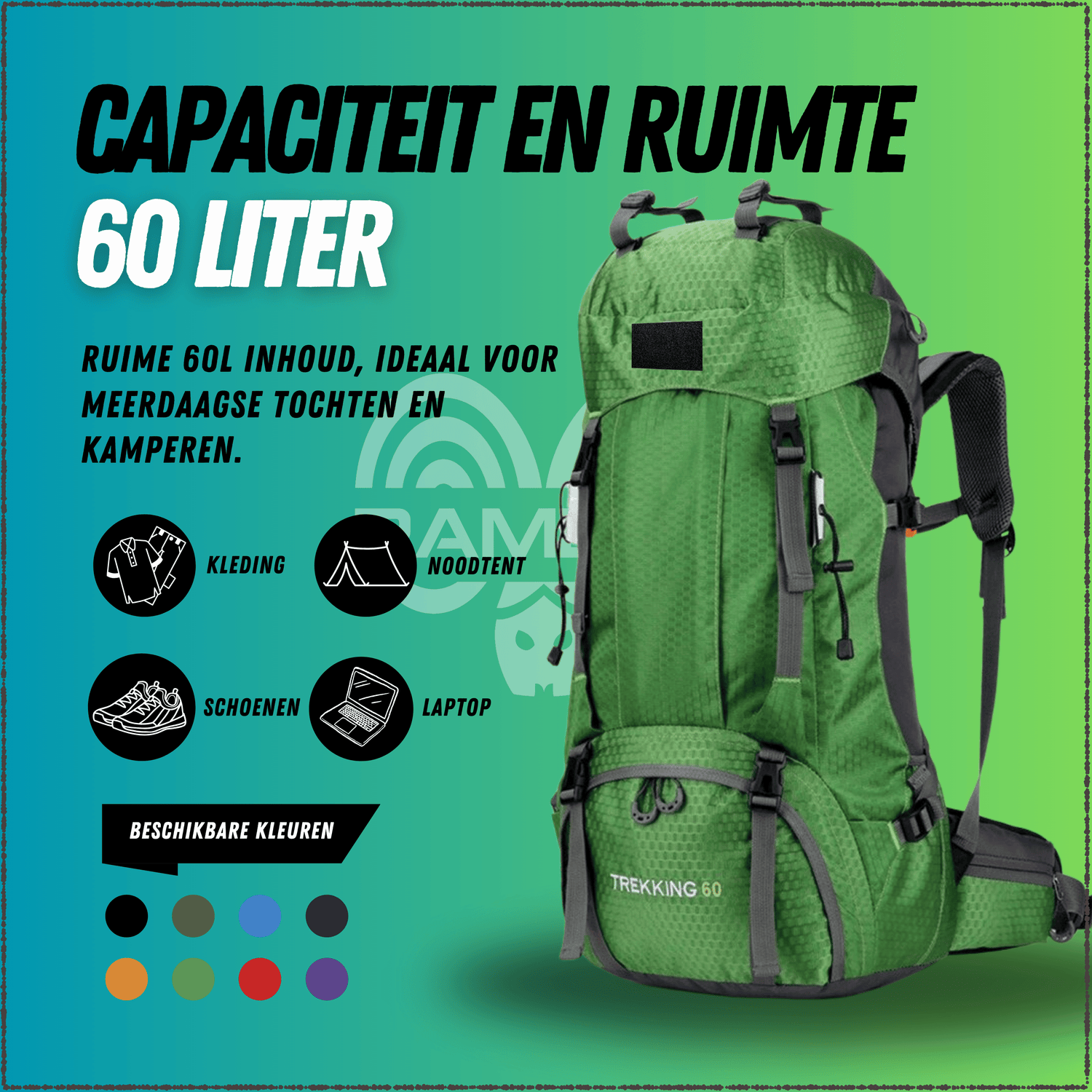 Backpack Adventure 60L Groen