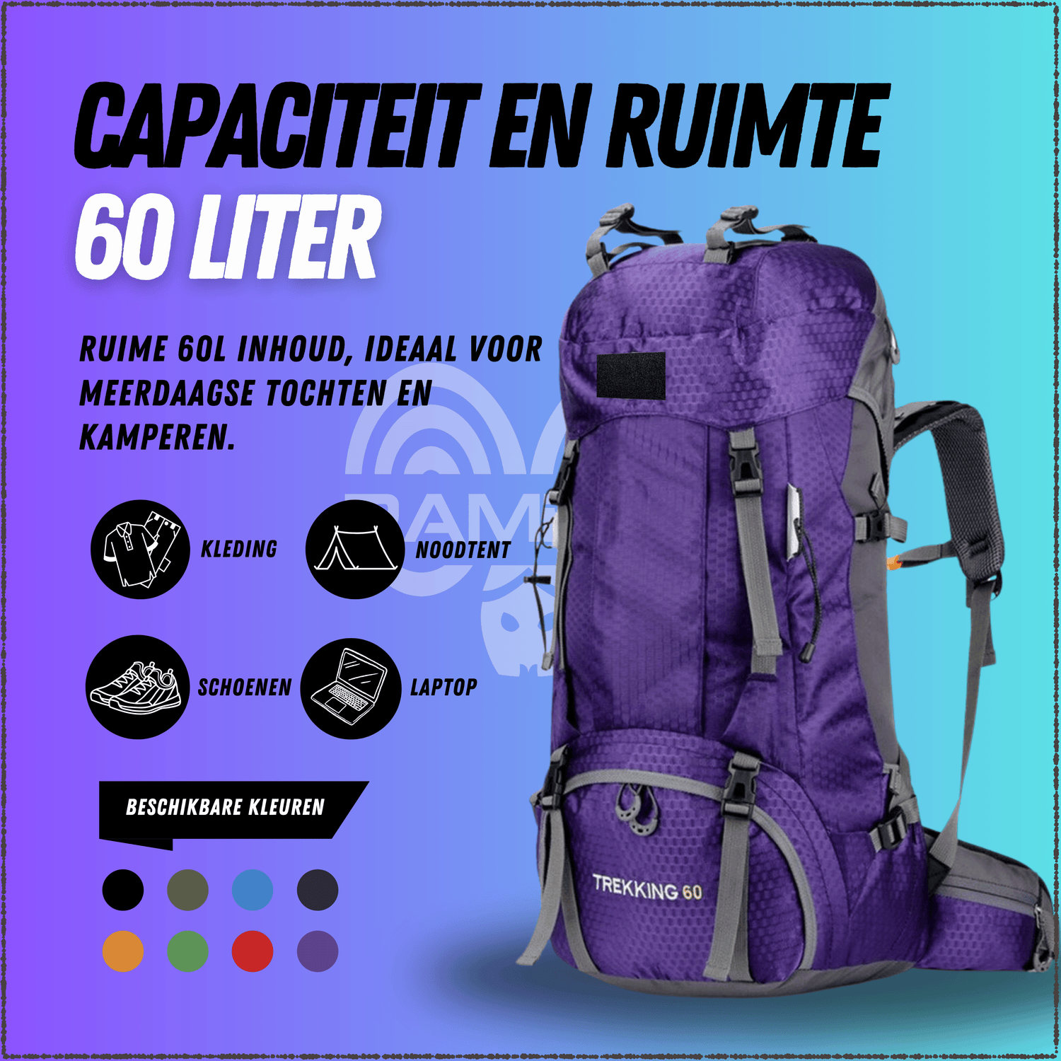 Backpack Adventure 60L Paars