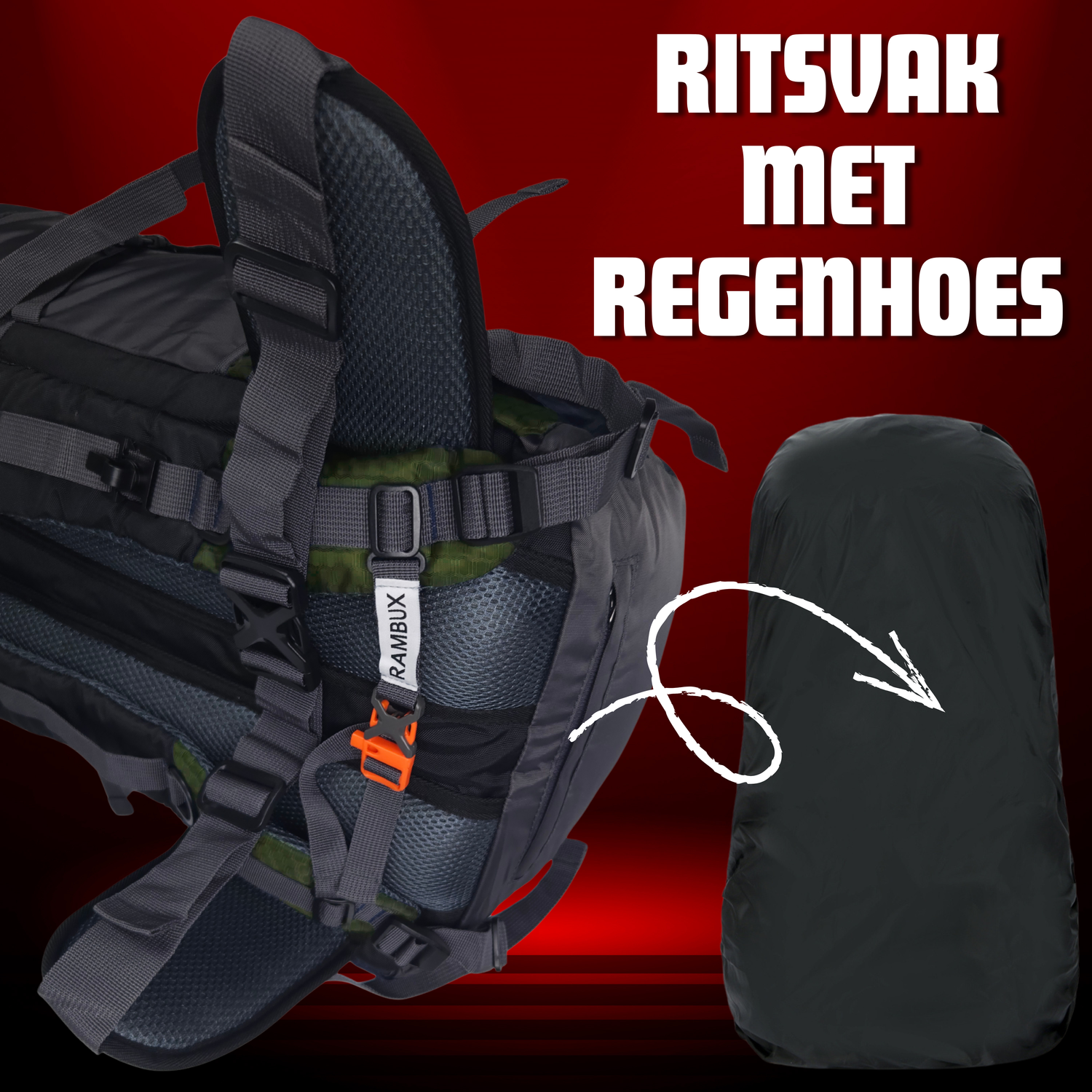 60L Wandelrugzak - Hiking & Trekking Backpack - Lichtgewicht Outdoor Rugzak - Legergroen