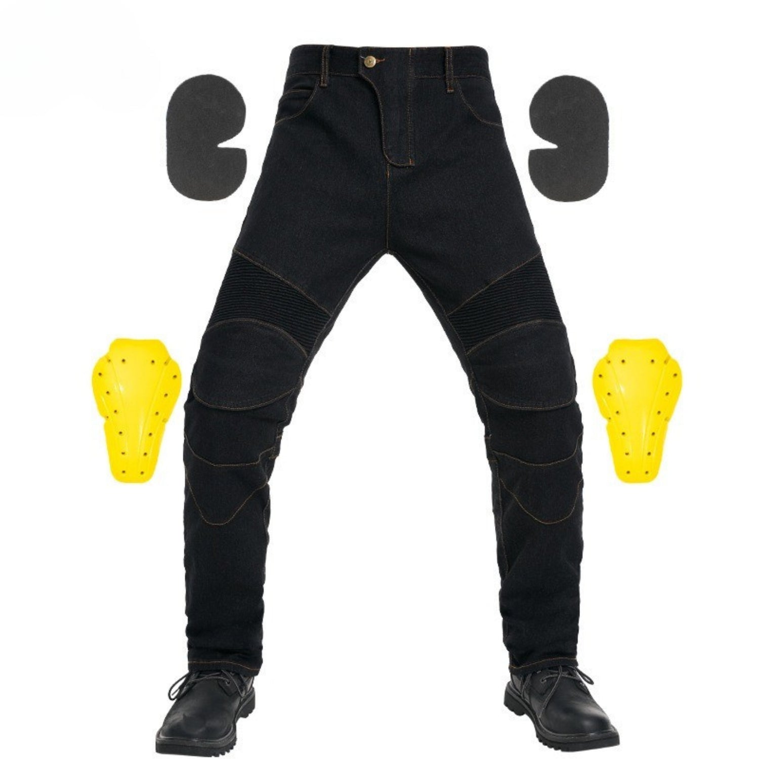 Motorbroek Jeans Zwart met Protectie