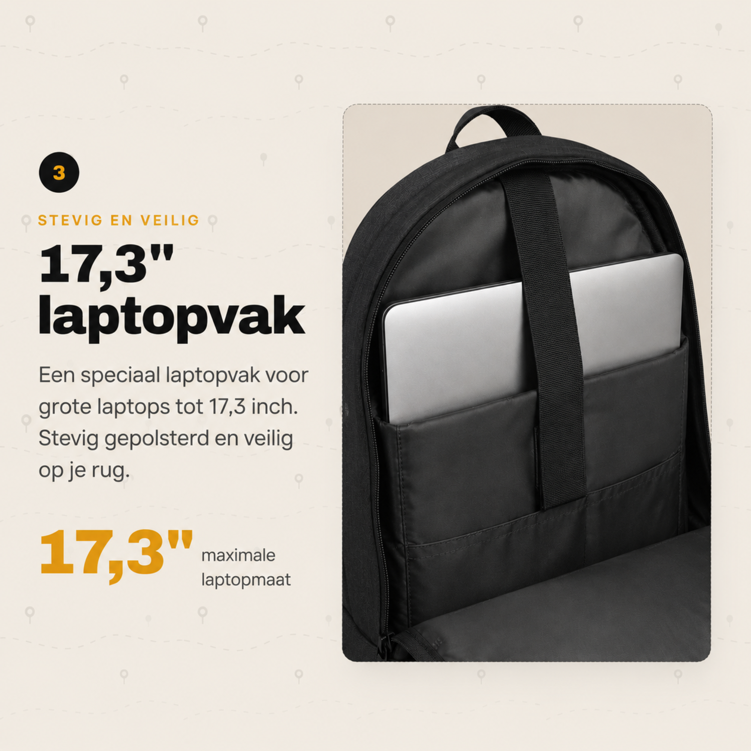 36L Daypack Laptoptas 17,3 inch