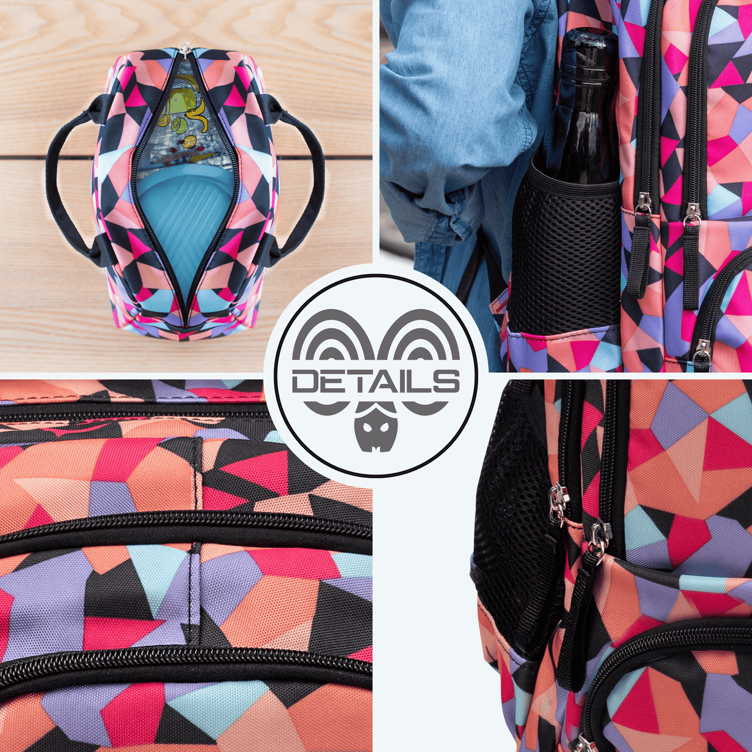 Schooltas Abstract Zwart
