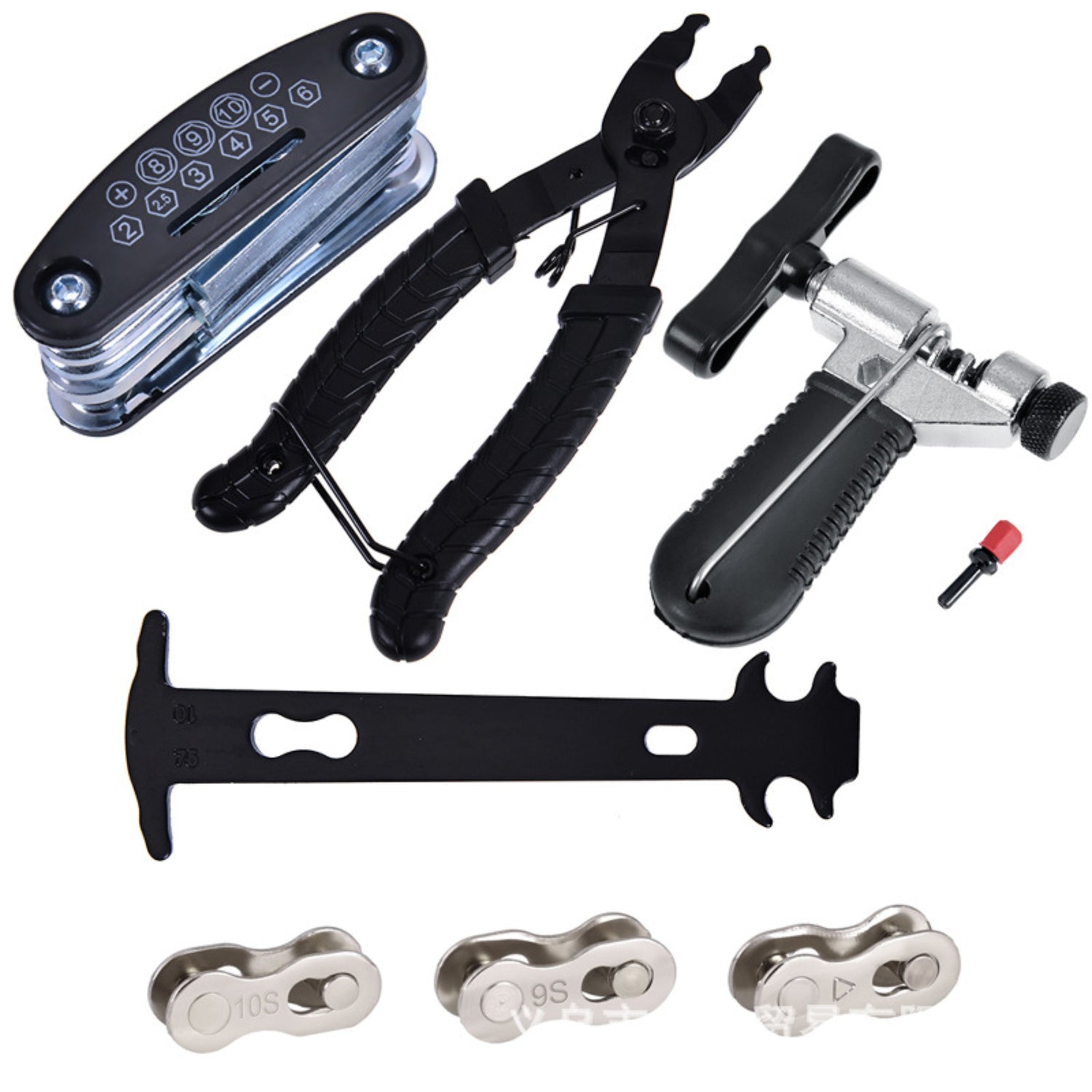 Fiets Gereedschap Set met Multitool, Missing Linktang & Kettingpons