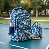 Schooltas Set Blauw Abstract 3-delig