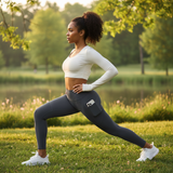 Sportlegging Dames Antraciet High Waist