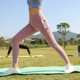 Sportlegging Dames Roze High Waist