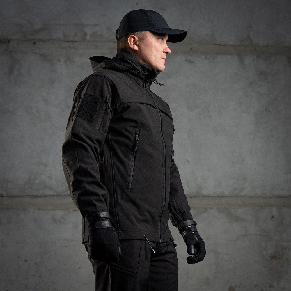 Soft Shell Politie Jack - Zwart M-TAC