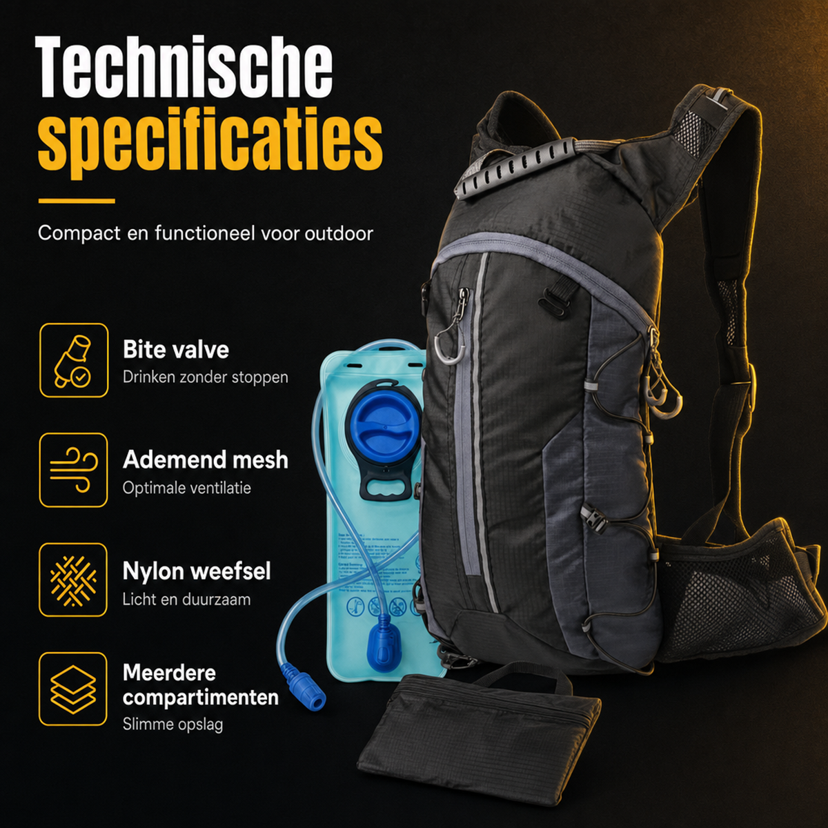 Hydratatie Rugzak Fluor 2 Liter