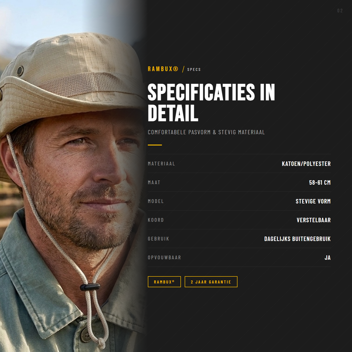 Bucket Hat Heren Zwart