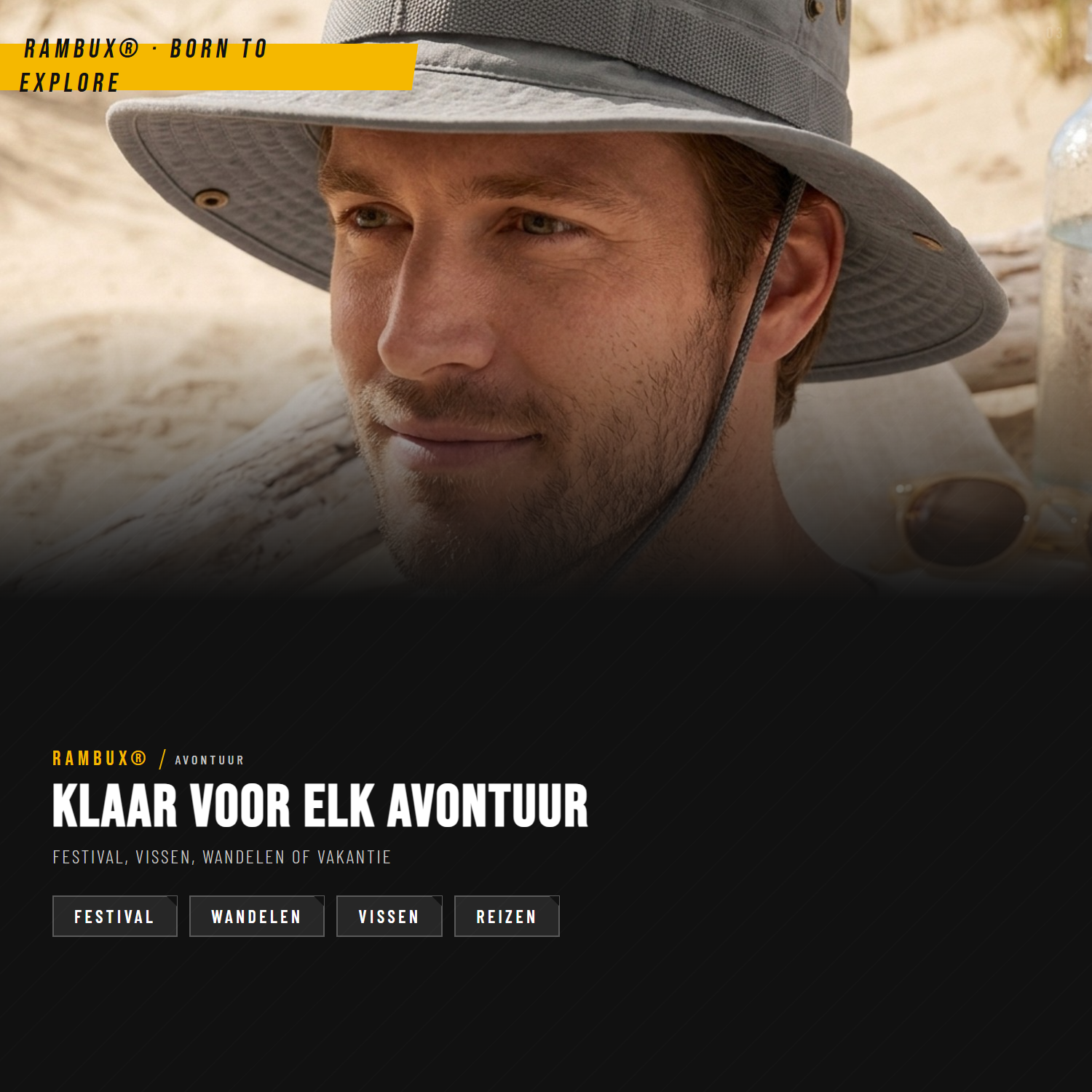 Bucket Hat Heren Zwart